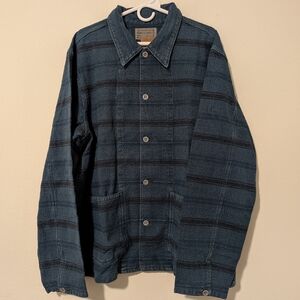 Ralph Lauren Double RL Navy and Charcoal Plaid Shirt